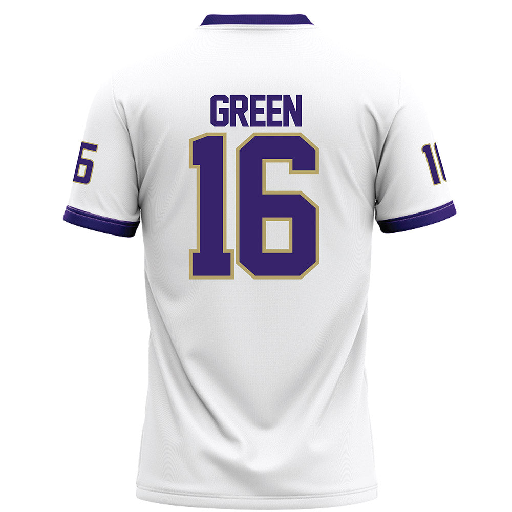 JMU - NCAA Football : Desmond Green - White Football Jersey