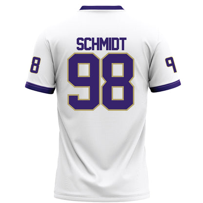 JMU - NCAA Football : Turner Schmidt - White Football Jersey-1