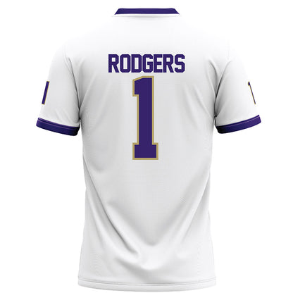 JMU - NCAA Football : Mekhi Rodgers - White Football Jersey-1