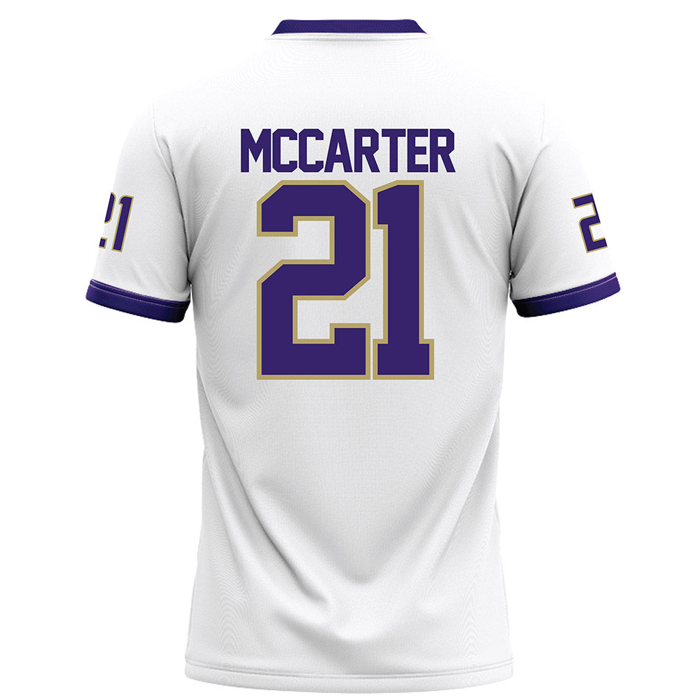 JMU - NCAA Football : Jackson McCarter - White Football Jersey-1