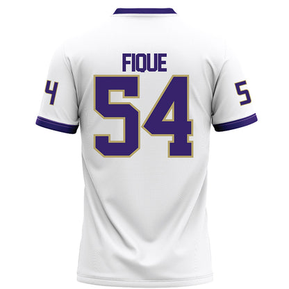 JMU - NCAA Football : Brandon Fique - White Football Jersey-1