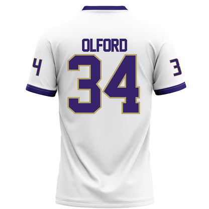 JMU - NCAA Football : Jamal Olford - White Football Jersey-1
