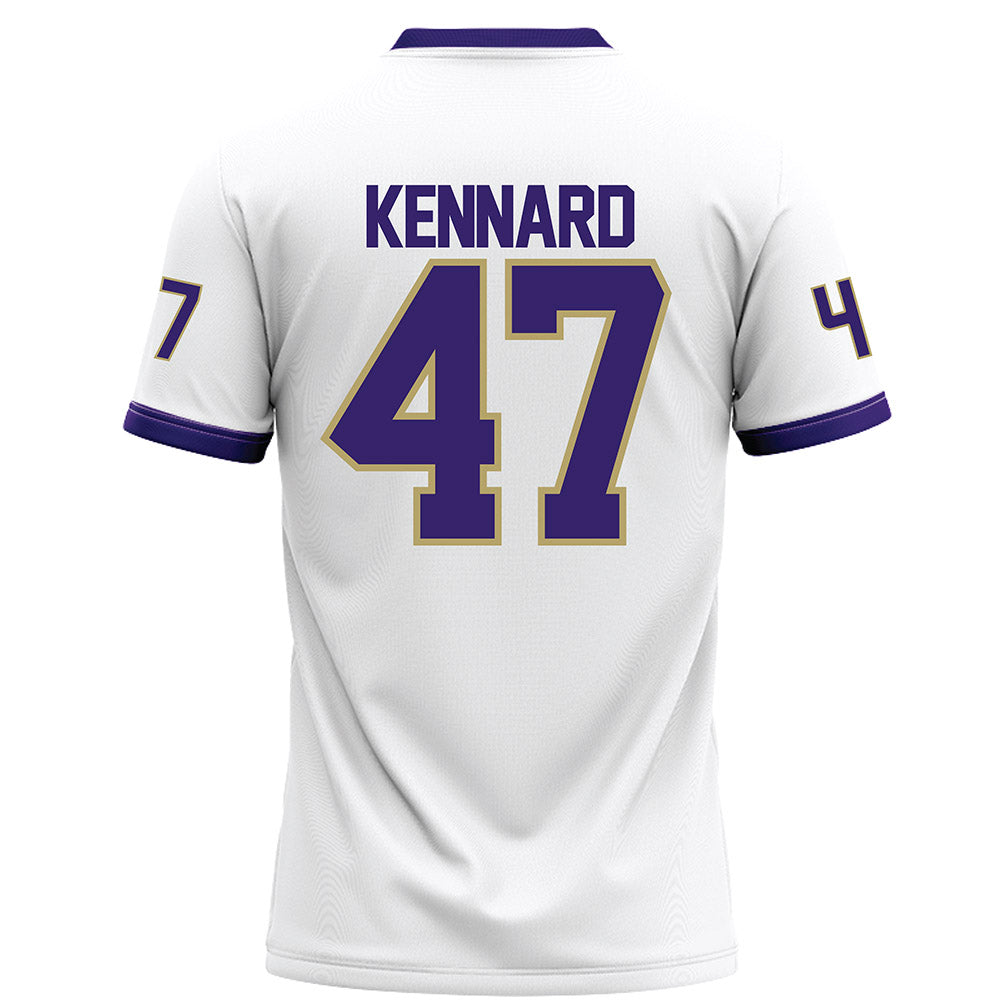 JMU - NCAA Football : Josiah Kennard - White Football Jersey-1