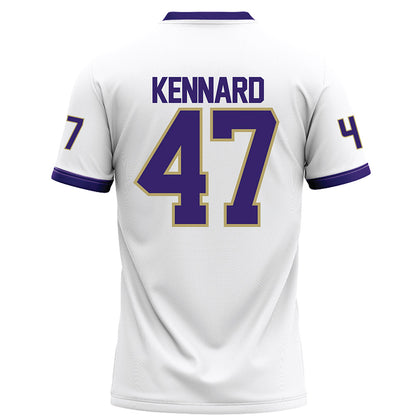 JMU - NCAA Football : Josiah Kennard - White Football Jersey-1