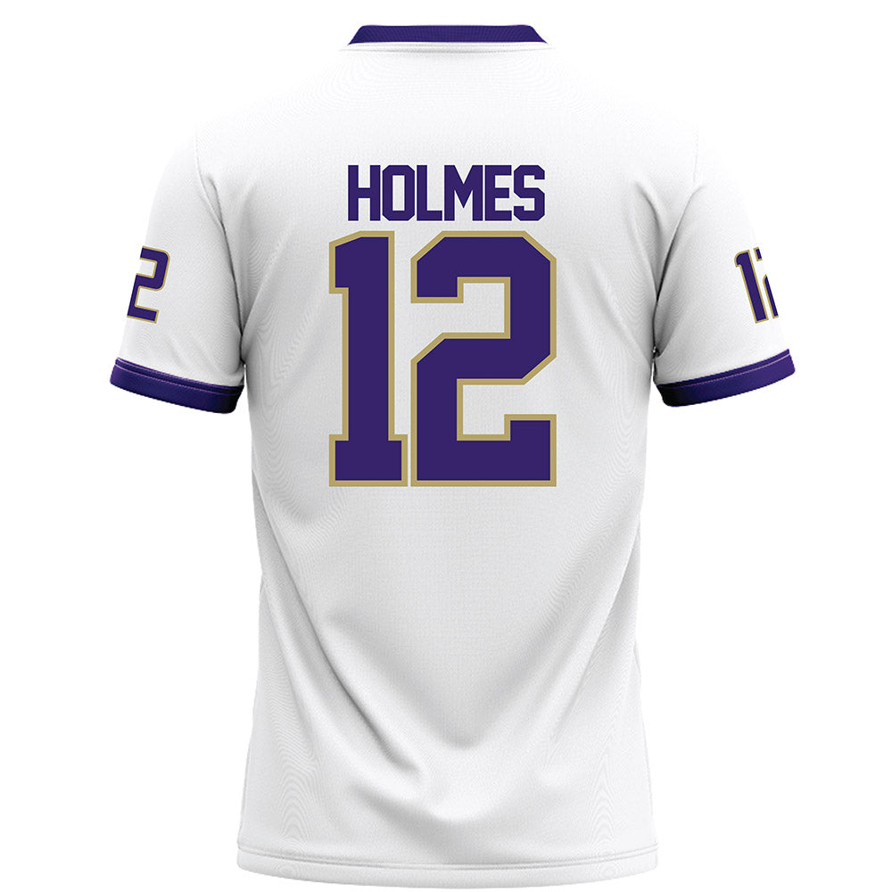 JMU - NCAA Football : Kye Holmes - White Football Jersey