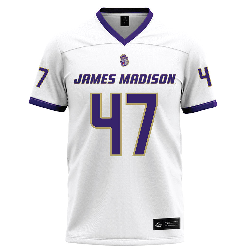 JMU - NCAA Football : Kevin Kabasele - White Football Jersey-0