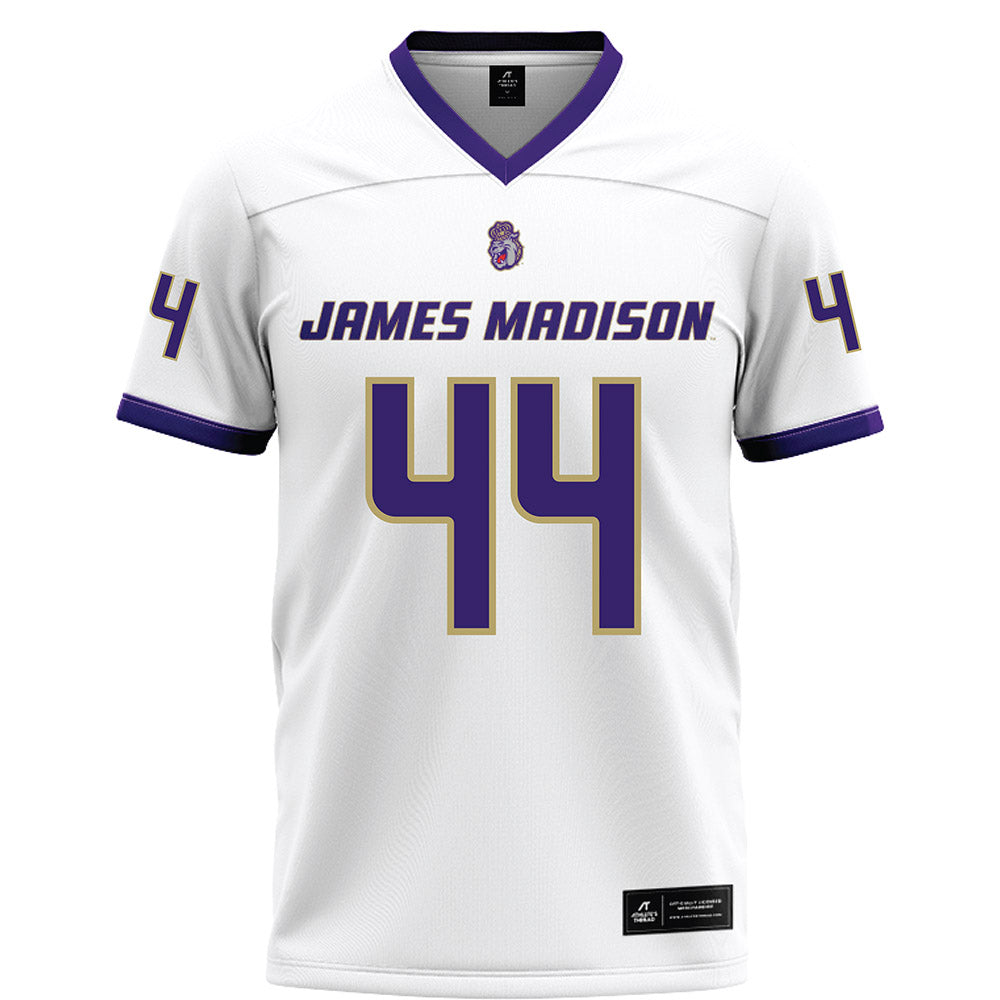 JMU - NCAA Football : DJ Cotton Jr - White Football Jersey-0