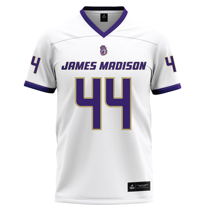 JMU - NCAA Football : DJ Cotton Jr - White Football Jersey-0