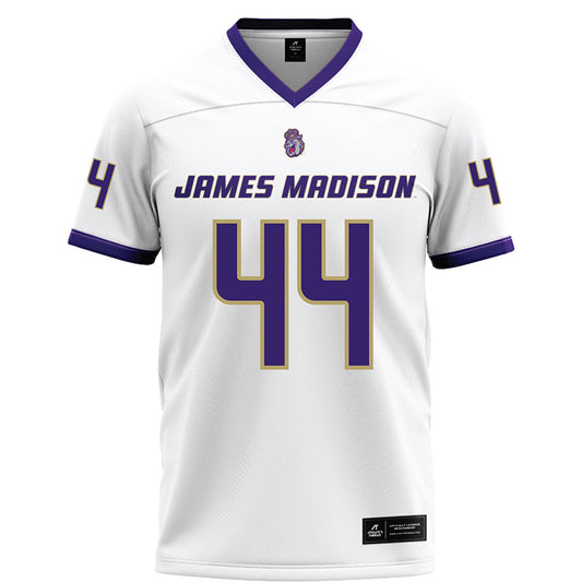 JMU - NCAA Football : DJ Cotton Jr - White Football Jersey-0