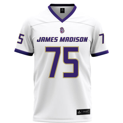 JMU - NCAA Football : Wyatt Maines - White Football Jersey-0