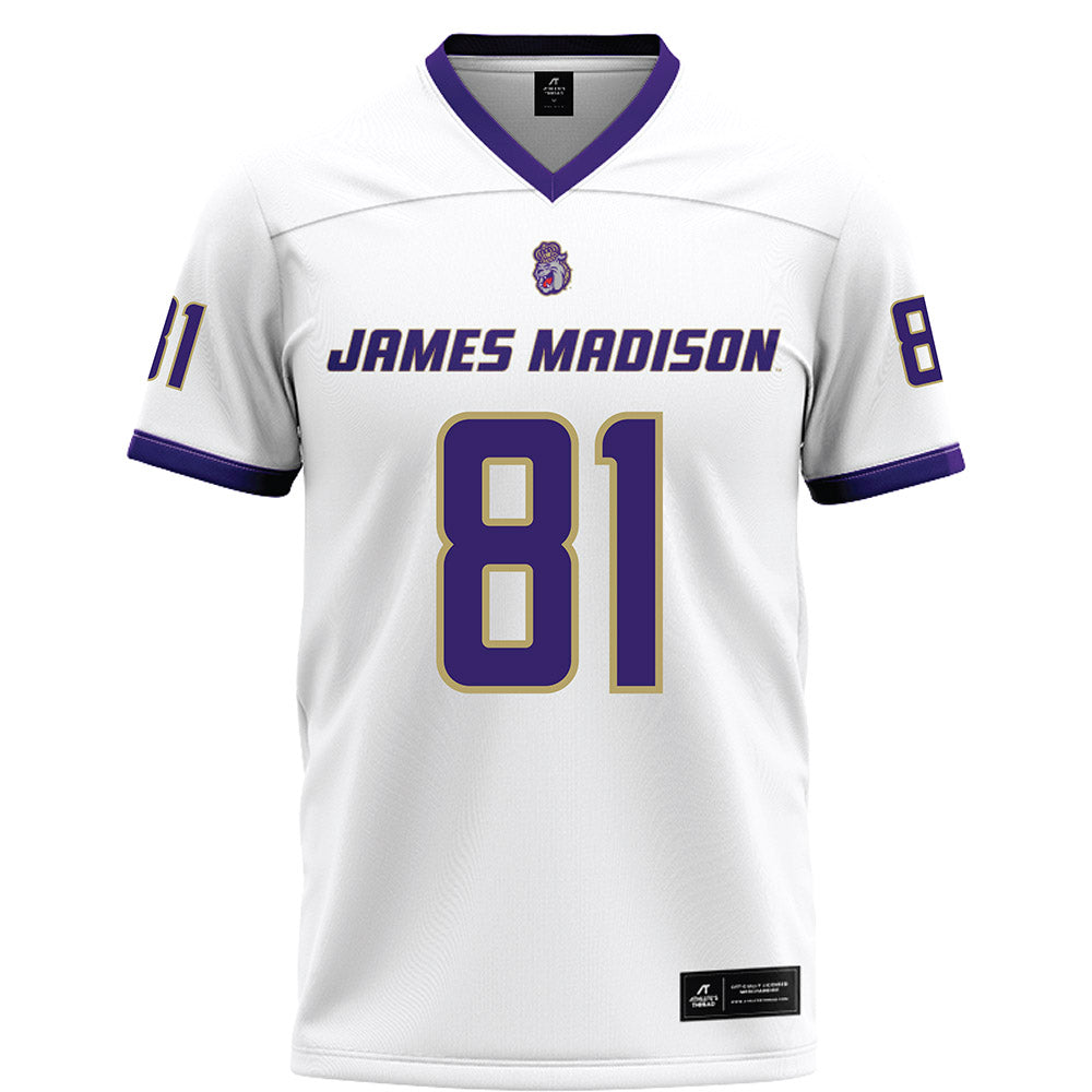 JMU - NCAA Football : Chase Pensyl - White Football Jersey-0