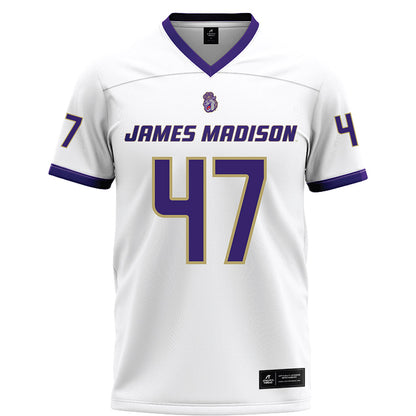 JMU - NCAA Football : Josiah Kennard - White Football Jersey-0