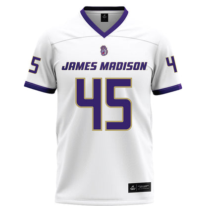 JMU - NCAA Football : Trashon Dye - White Football Jersey-0