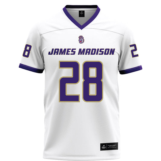 JMU - NCAA Football : Jobi Malary - White Football Jersey