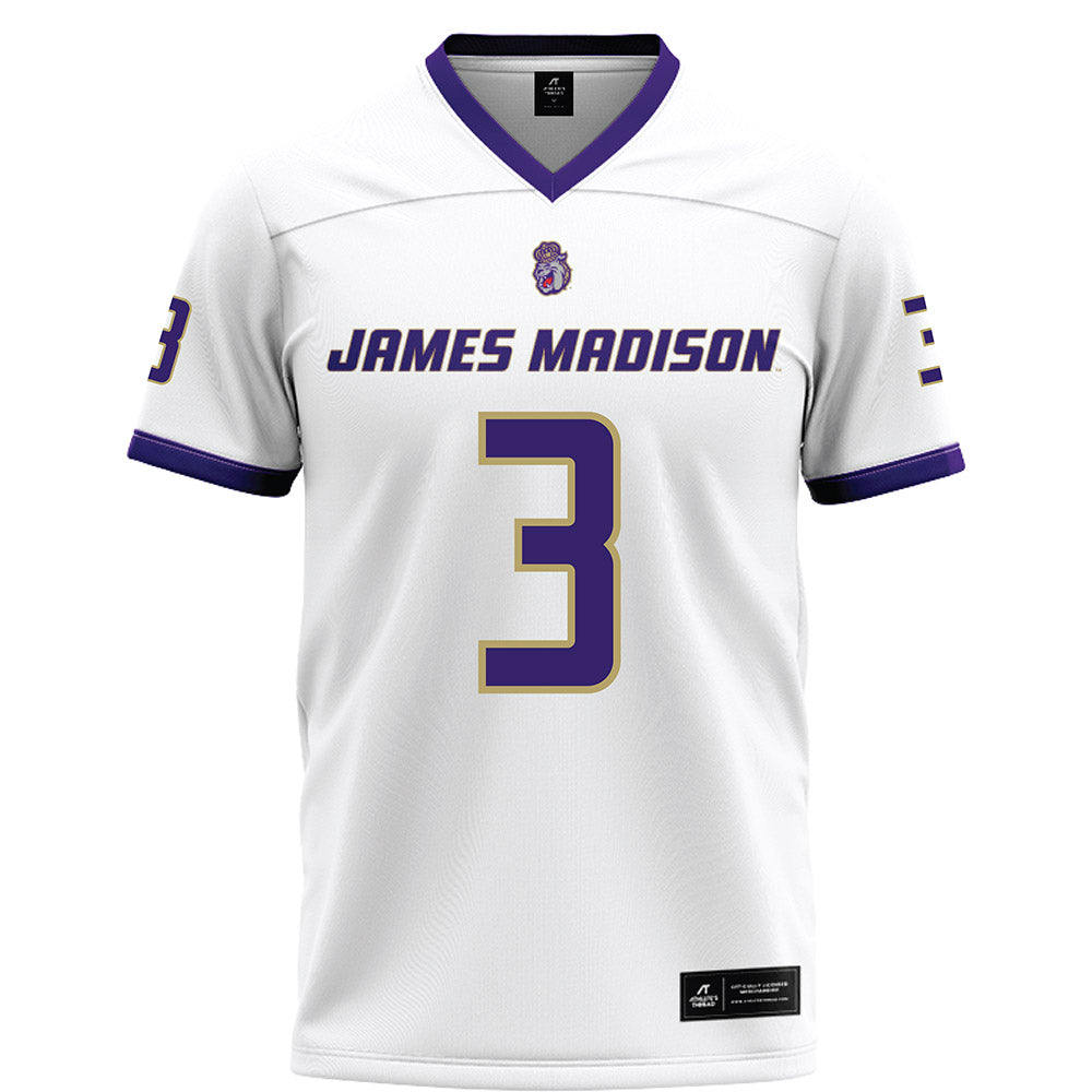 JMU - NCAA Football : Wayne Knight - White Football Jersey-0