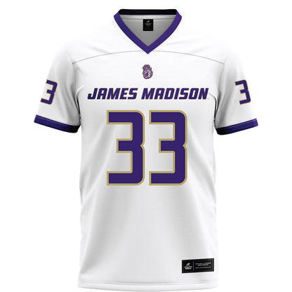JMU - NCAA Football : Andrew Taddeo - White Football Jersey-0