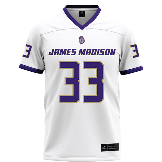 JMU - NCAA Football : Andrew Taddeo - White Football Jersey-0