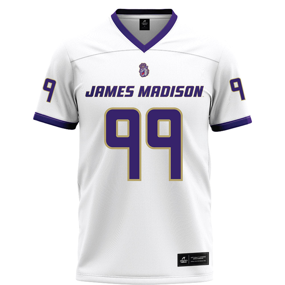 JMU - NCAA Football : Cole Webster - White Football Jersey-0