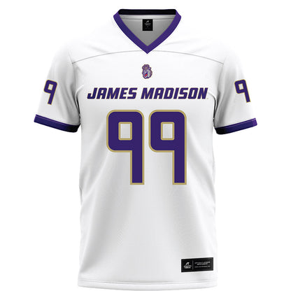 JMU - NCAA Football : Cole Webster - White Football Jersey-0