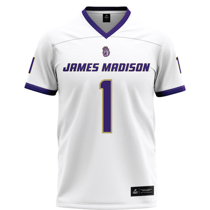 JMU - NCAA Football : Mekhi Rodgers - White Football Jersey-0