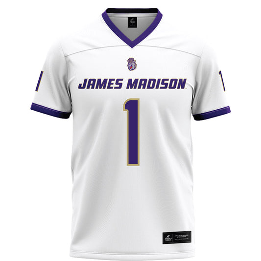 JMU - NCAA Football : Mekhi Rodgers - White Football Jersey-0