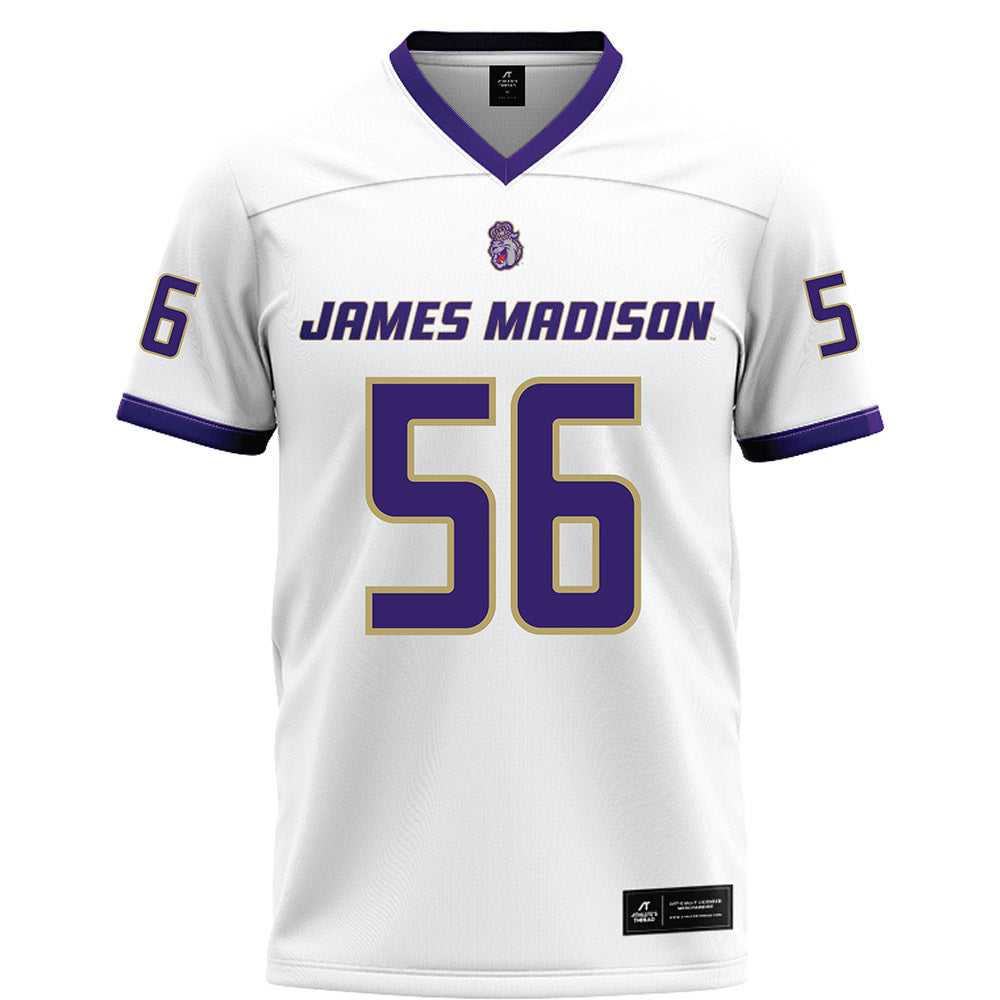 JMU - NCAA Football : Drew Spinogatti - White Football Jersey-0