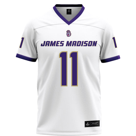 JMU - NCAA Football : Nick DeGennaro - White Football Jersey-0
