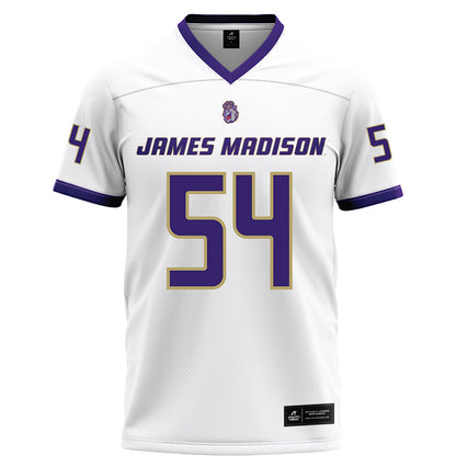 JMU - NCAA Football : Brandon Fique - White Football Jersey-0