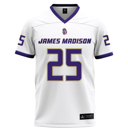JMU - NCAA Football : Jackson Hamill - White Football Jersey-0