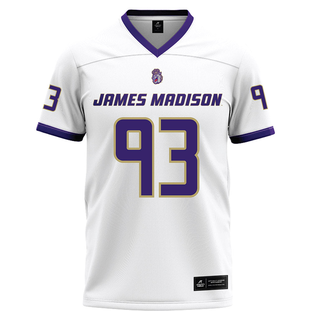 JMU - NCAA Football : Mychal McMullin - White Football Jersey-0