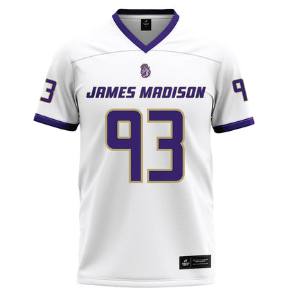 JMU - NCAA Football : Mychal McMullin - White Football Jersey-0