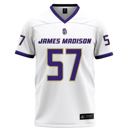 JMU - NCAA Football : Jacob Bailey - White Football Jersey-0