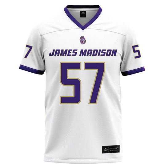 JMU - NCAA Football : Jacob Bailey - White Football Jersey-0