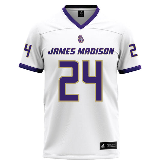 JMU - NCAA Football : Phillip Harris - White Football Jersey-0