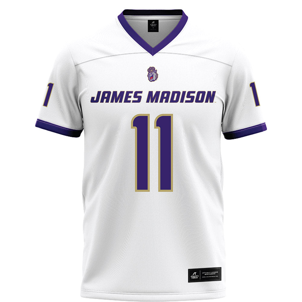 JMU - NCAA Football : Patrick Rea - White Football Jersey-0