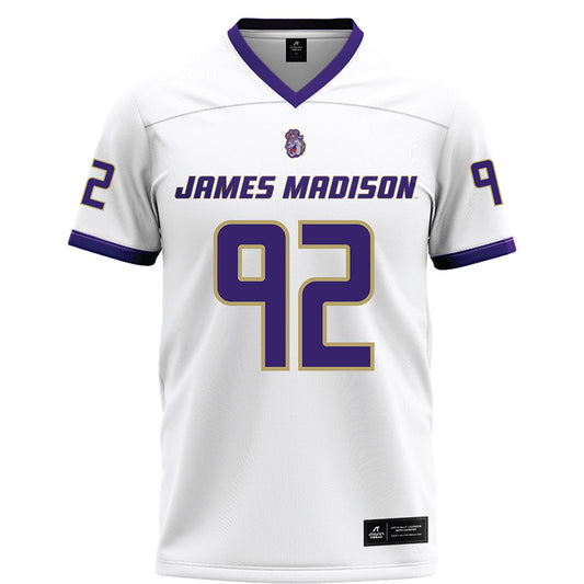 JMU - NCAA Football : Darold DeNgohe - White Football Jersey-0