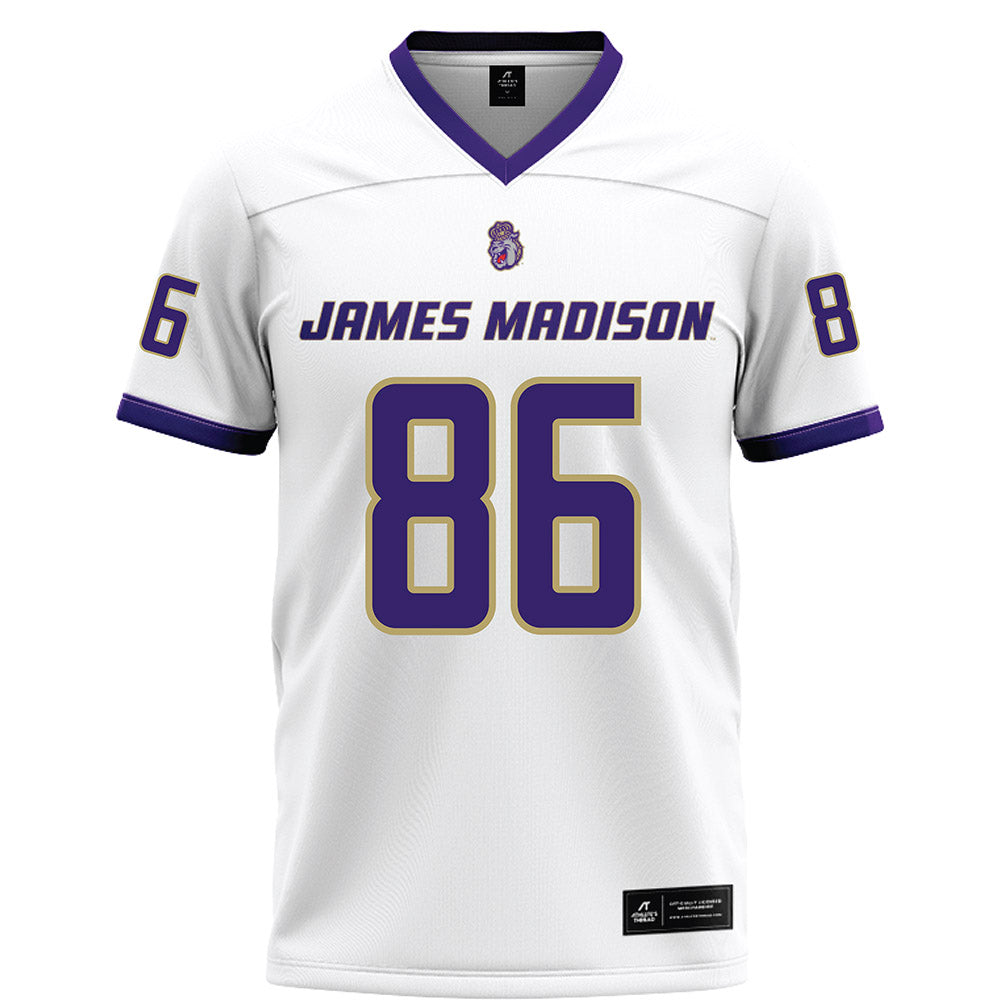 JMU - NCAA Football : Ethan Gurela - White Football Jersey-0