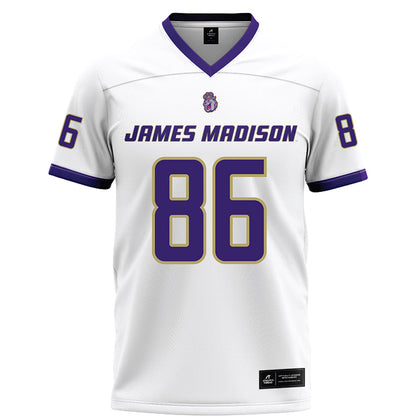 JMU - NCAA Football : Ethan Gurela - White Football Jersey-0