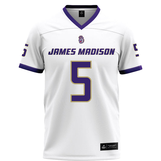 JMU - NCAA Football : Trent Hendrick - White Football Jersey-0