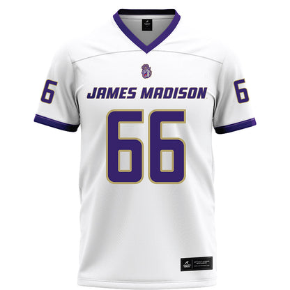 JMU - NCAA Football : Cole Potts - White Football Jersey