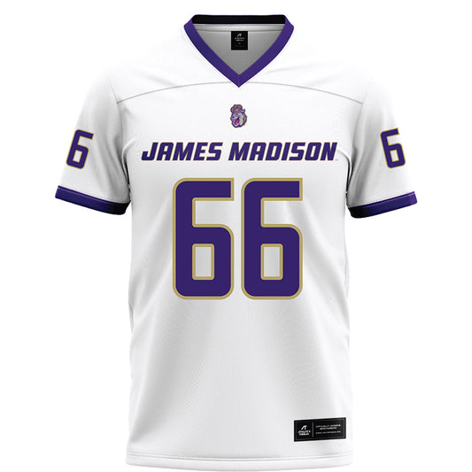 JMU - NCAA Football : Cole Potts - White Football Jersey