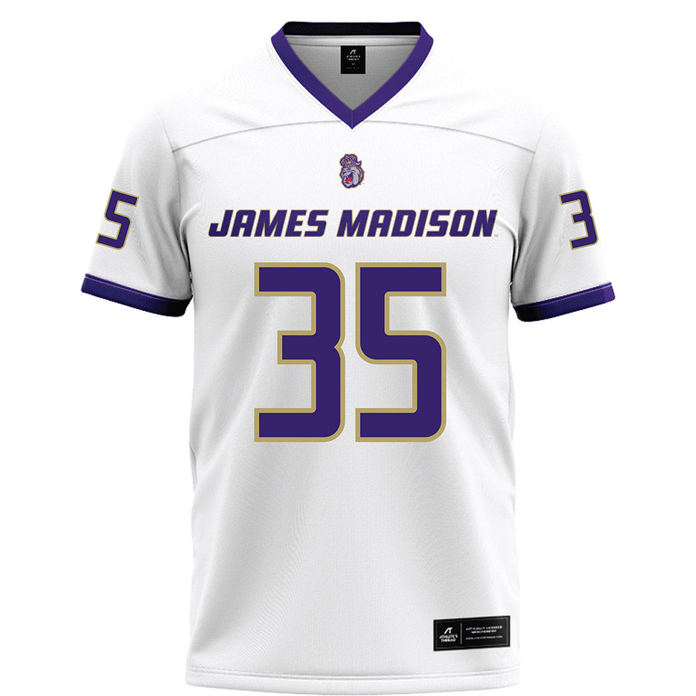 JMU - NCAA Football : Joshua Prince - White Football Jersey-0