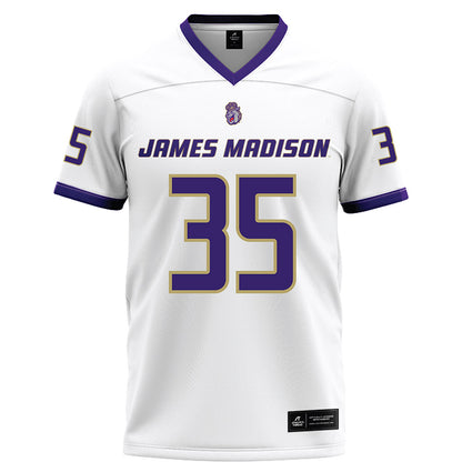 JMU - NCAA Football : Joshua Prince - White Football Jersey-0
