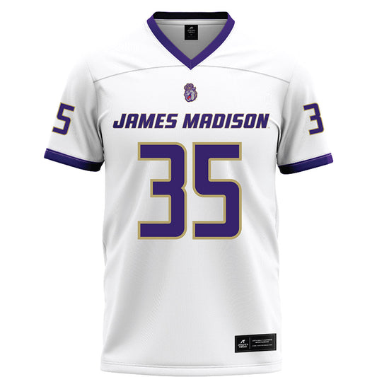 JMU - NCAA Football : Joshua Prince - White Football Jersey-0