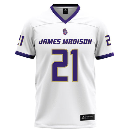 JMU - NCAA Football : Curtis Harris-Lopez - White Football Jersey-0