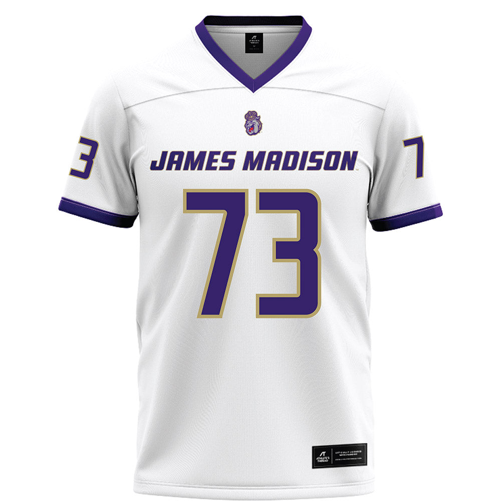 JMU - NCAA Football : Evan Bushong - White Football Jersey-0