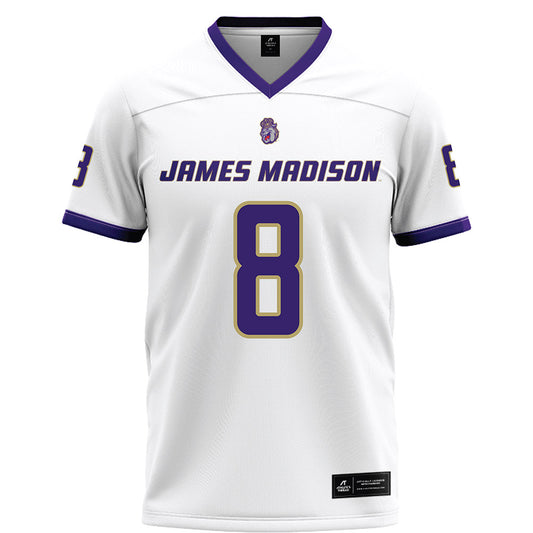JMU - NCAA Football : Isaiah Alston - White Football Jersey-0