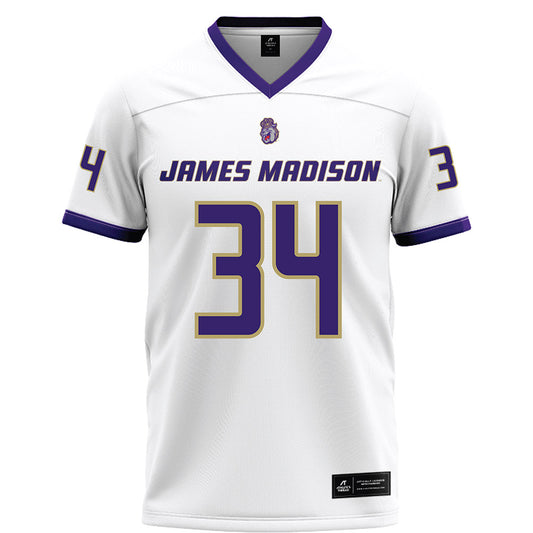 JMU - NCAA Football : Jamal Olford - White Football Jersey-0