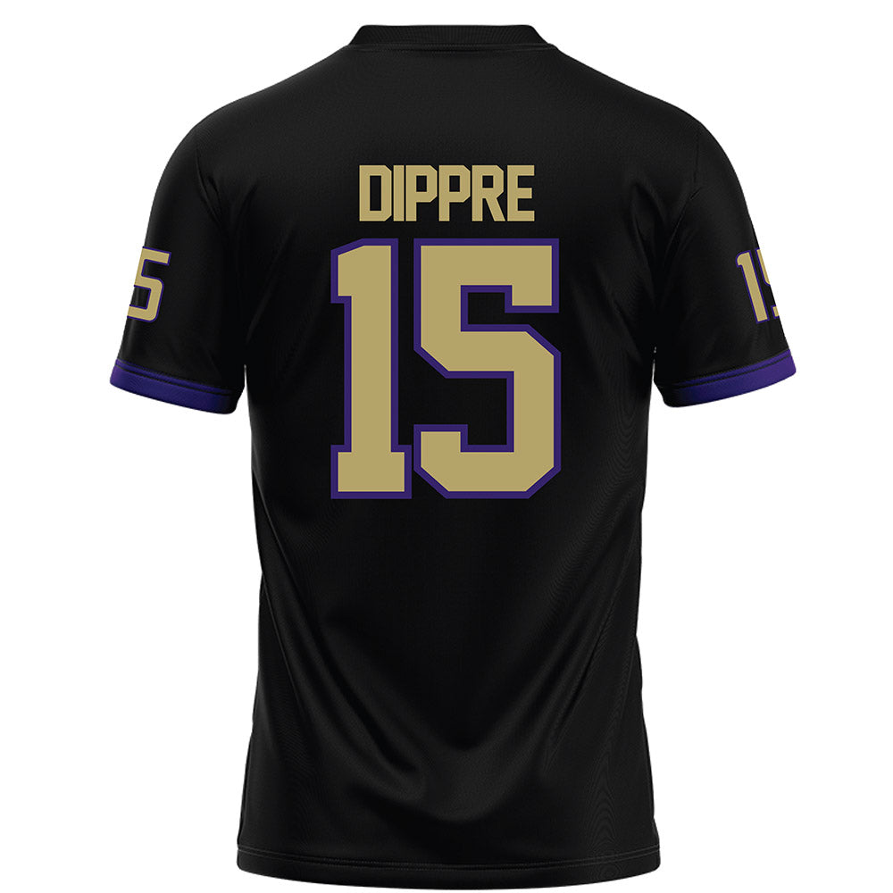 JMU - NCAA Football : Lacota Dippre - Black Football Jersey-1