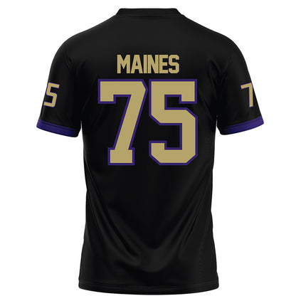 JMU - NCAA Football : Wyatt Maines - Black Football Jersey-1
